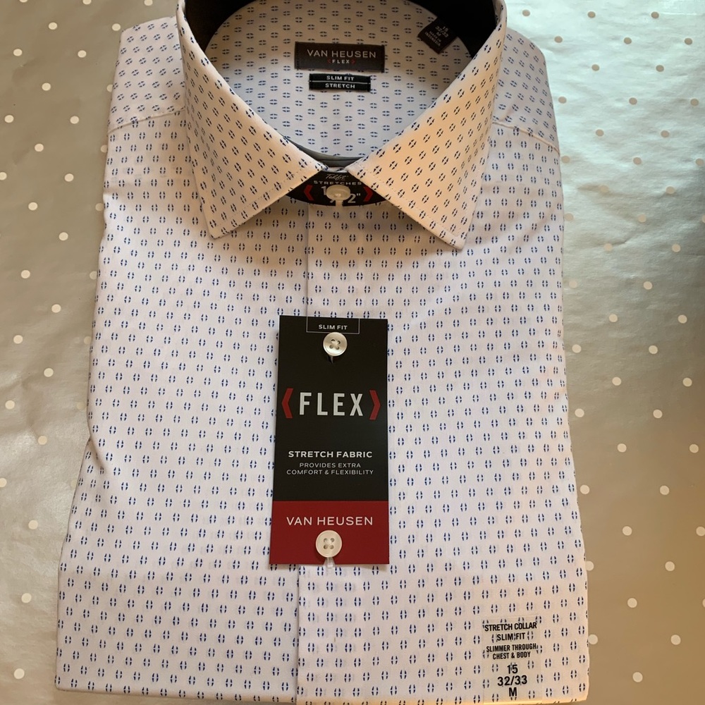 Van Heusen Slim-Fit Flex Collar Shirt - Picture 1 of 9